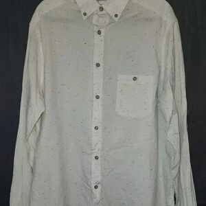 White Casual Button Down Shirt with Classic Collar